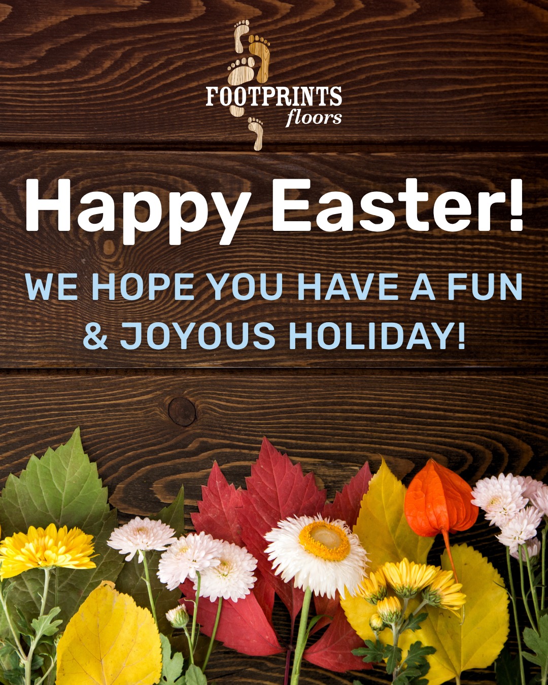 Happy Easter from Footprints Floors Carmel! 🌷

We hope your day is filled with family, friends, sweets, and the warmth of spring.

Stay safe, have fun, and best of luck on your egg hunts! 🐰🥚

