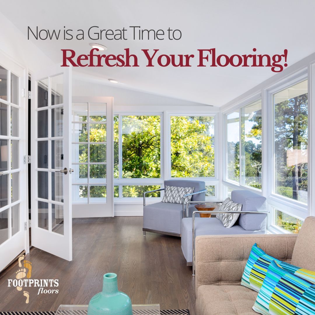 Don't wait until the busy days of fall and winter to refresh your flooring. Are you considering refinishing your wood floors? Now's the time! Thinking about tearing out old carpet or tile and replacing it with LVP? Now's the time! 
Home remodeling projects can throw you off your day-to-day schedule, so why not choose the more laid-back summer days to tackle that project? Footprints Floors Castle Rock is here for you when you're ready! 
