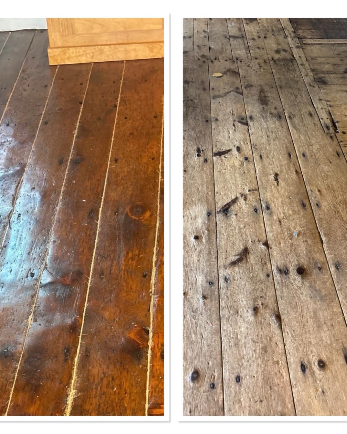 We  restored these 1830’s barn floors .
We replaced the worn board with reclaimed maple.
We also sealed all the gaps with hemp rope and finished with oil based polyurethane



