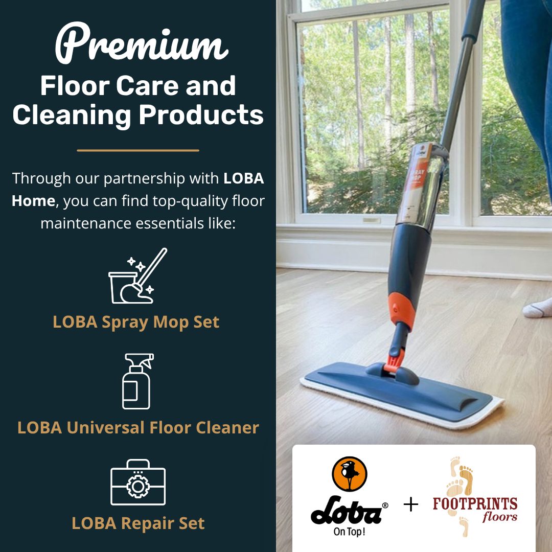 At Footprints Floors, we're always searching for the best in floor care—and LOBA Home delivers every time. Their premium, easy-to-use products help keep your floors clean, protected, and looking like new.

🔦 Here's a spotlight on a few of our favorite LOBA products:

✅  LOBA Spray Mop Set - Lightweight, easy to maneuver, and safe for nearly all hard surface floors.
✅  LOBA Universal Floor Cleaner - A water-based, pH-neutral formula that leaves a streak-free clean.
✅ LOBA Repair Set - Fix scratches and dents in your hardwood like a pro with this all-in-one repair kit.

 🎉 The best part? First-time customers get 20% OFF LOBA Home products when purchasing through us!

Learn more at https://footprintsfloors.com/oklahoma-city or contact us to schedule your free flooring consultation and estimate!

