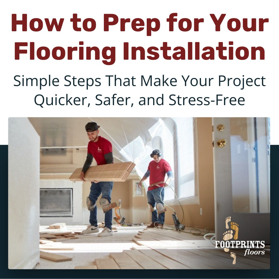 When it's installation day, a little preparation before our crew arrives helps ensure everything is fast, safe, and stress-free.

Here are a few simple things you can do to get your home ready:

🐕 Secure Pets - Make sure your pets are comfortable and safely out of the way.
🖼️ Protect Fragile Items - Take down wall décor and store breakables in a safe spot.
🧹 Clear the Room - Remove furniture, rugs, and any items from the installation area.
🚪 Ensure Easy Access -  Clear pathways to and from the work area so our crew can move freely.

If there are items you can't move or areas that need special care, don't worry. The Footprints Floors of East Valley  team will always work carefully and treat your home with respect.

✅ Ready to experience the Footprints difference? Schedule your free estimate today at https://footprintsfloors.com/chandler!

