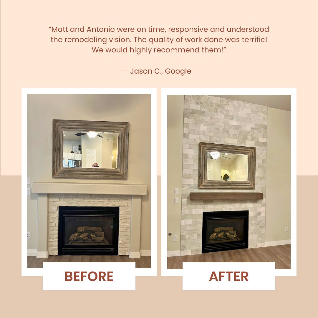 &ldquo;Matt and Antonio were on time, responsive and understood the remodeling vision. The quality of work done was terrific! We would highly recommend them!&rdquo; 
- Jason C, Google