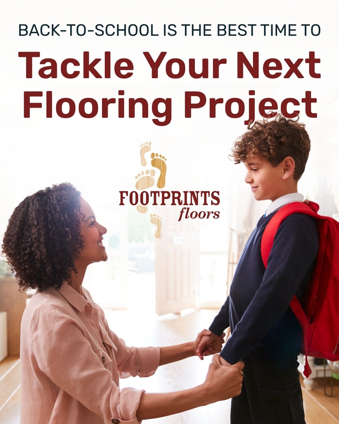 It's back-to-school season! With the kids out of the house during the day, it's the perfect time to tackle that flooring project you've been putting off. 📚🏡

After a busy summer, your hardwood floors might be showing some extra wear. Refinishing can bring them back to life, while new flooring, tile, or baseboards can give your home an updated look.

Footprints Floors is here to give your floors the attention they need. Schedule your free estimate today!
