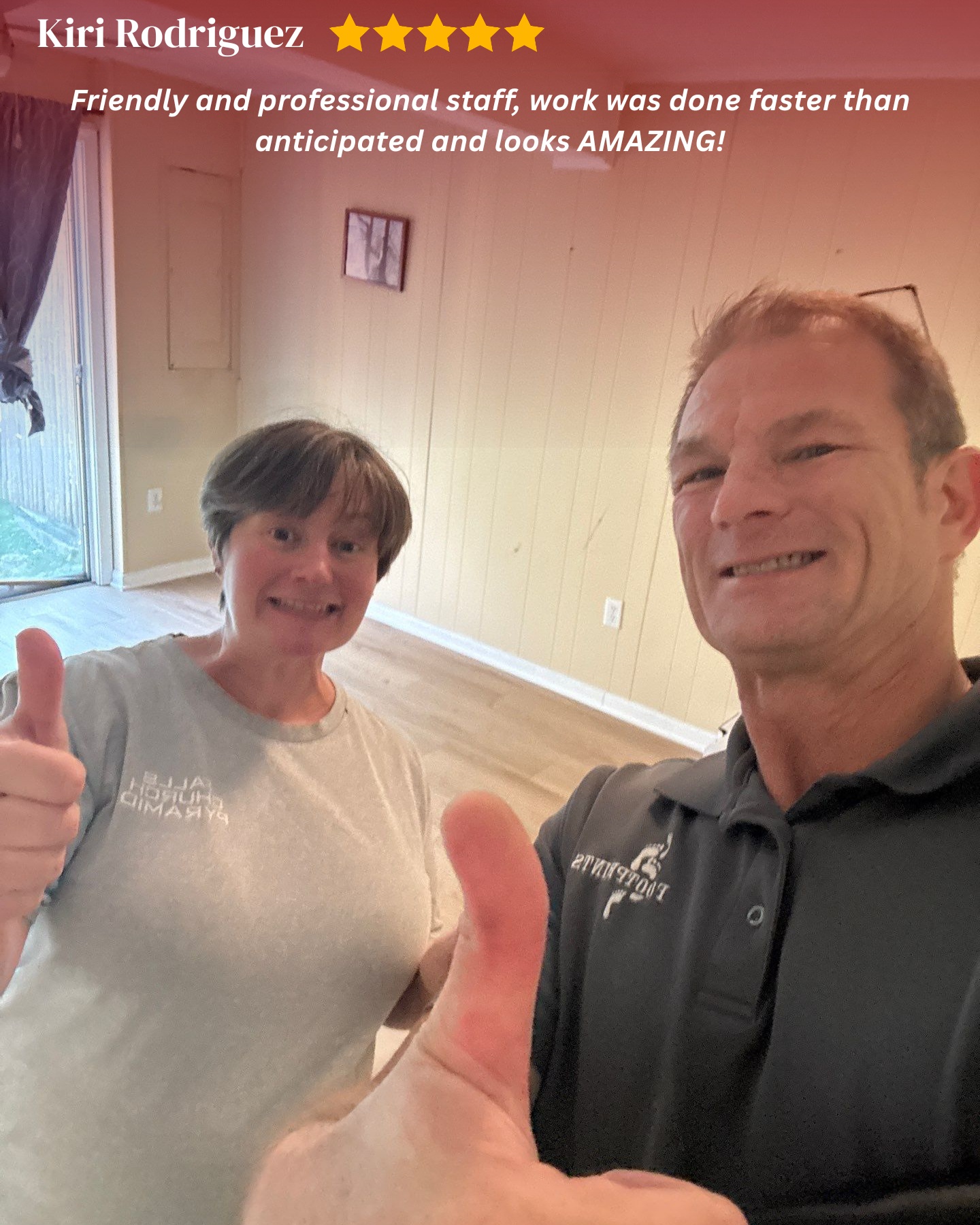 Another 5-star review! ⭐⭐⭐⭐⭐

A big thank you to Kiri for trusting Footprints Floors of Fairfax and sharing the love! Your satisfaction means everything to us. 🏡✨

Another happy customer, another beautiful floor!

Click the link to visit our website and schedule a free estimate or to learn more.
https://tinyurl.com/ftprntsflrsfrfx

