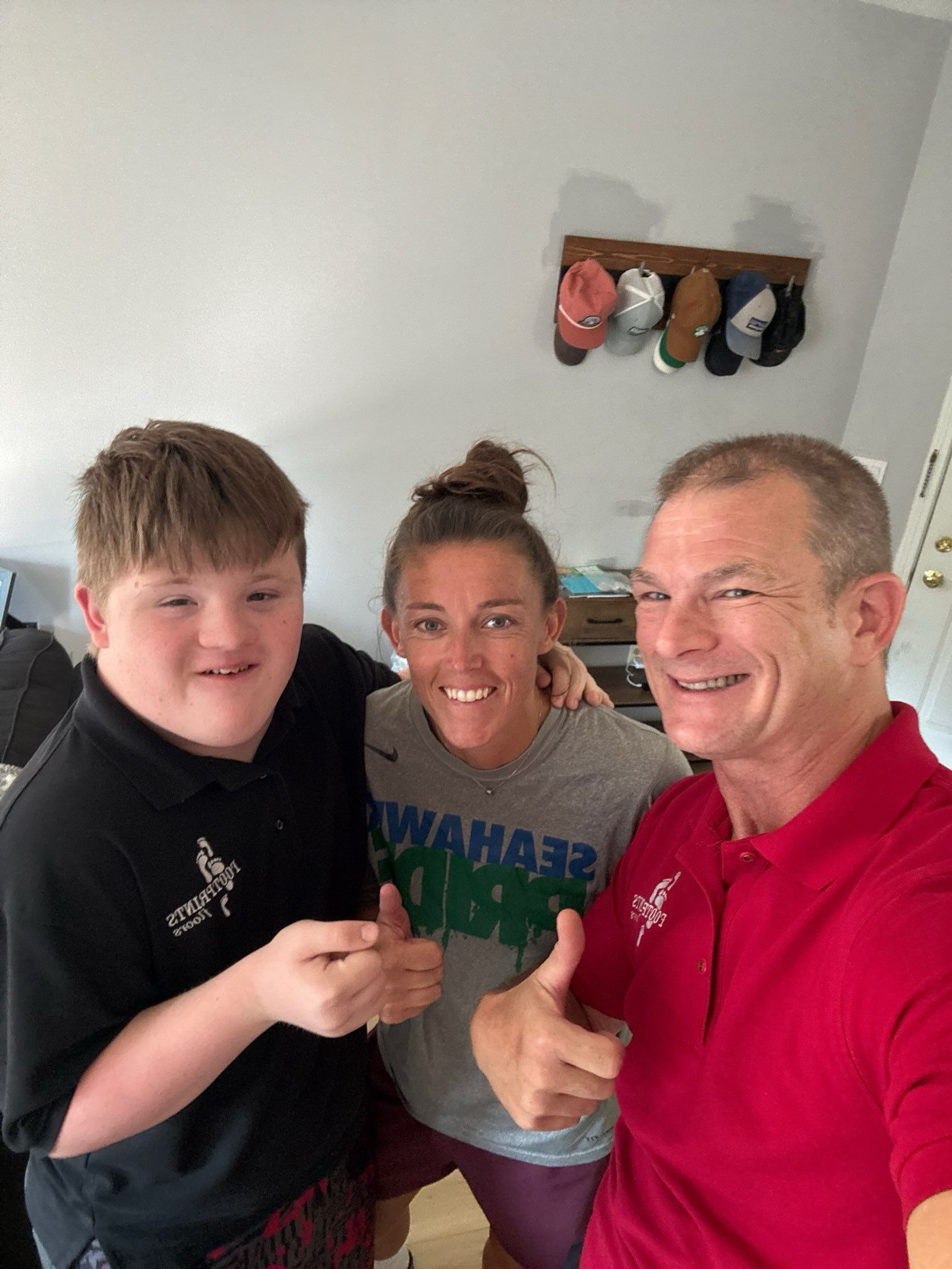 The Boss, Nathan, came to make sure we did a five star job for his elementary school teacher. Happily, we got a thumbs up!