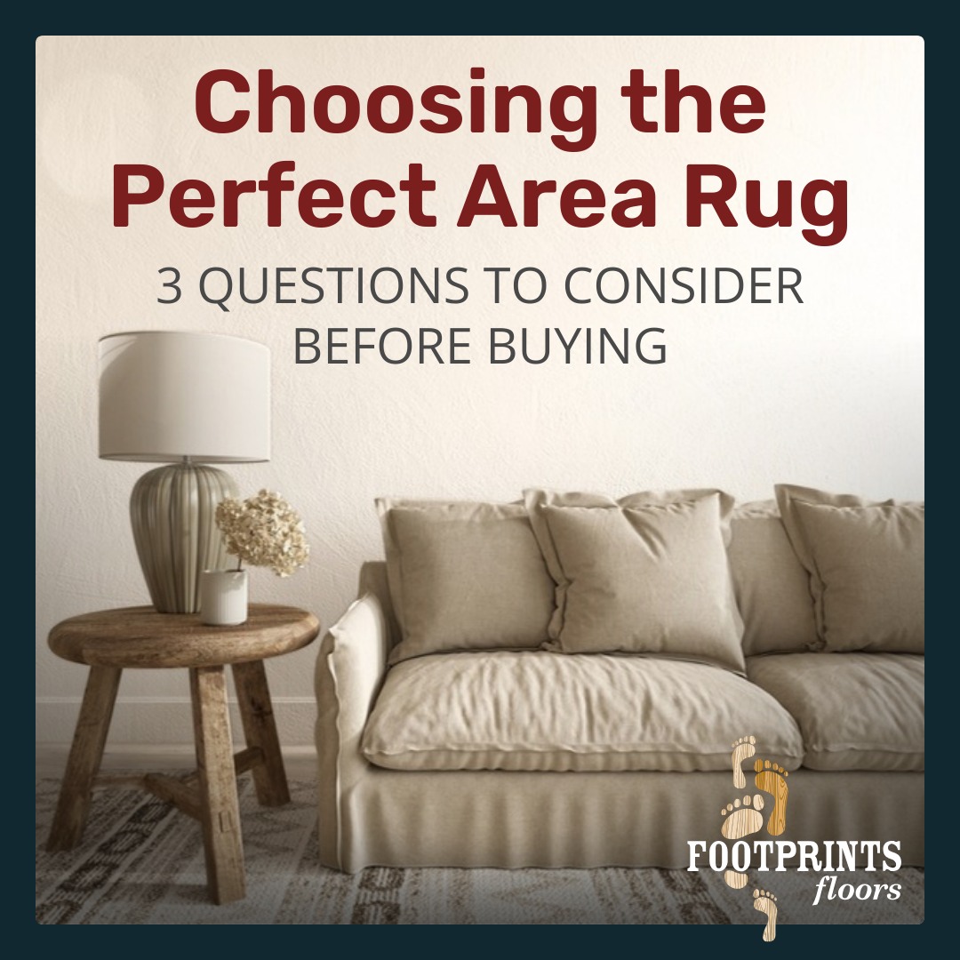 Rugs can elevate your living space, but choosing the right one can feel tricky if you're not sure where to start.

While shopping, ask yourself these questions:

❓Is this rug big enough?
If your rug doesn't reach under the front legs of your sofa and chairs, it's likely too small.

❓Does this rug compete with my furniture?
If your furniture is bold, keep the rug subtle. If your space is neutral, a rug with a soft pattern or texture can add more depth.

❓Do I like the material of this rug?
The right material matters. Natural fibers and soft, durable weaves tend to look more high-end and feel better underfoot.

Every great rug needs exceptional floors beneath it. Get expertly installed flooring and advice from Footprints Floors Miami / Broward today!

