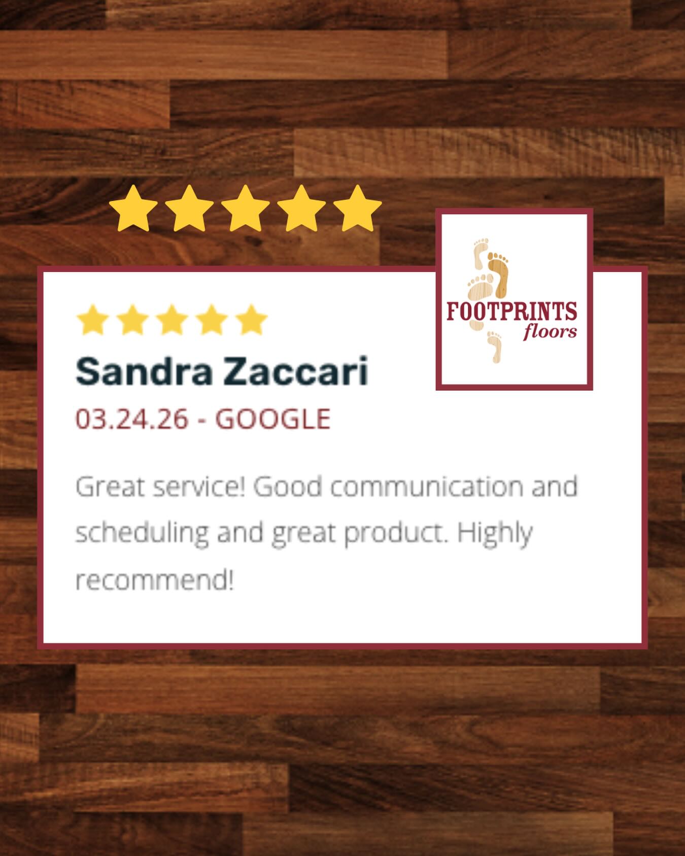 Short and sweet and hit every point! Here at Footprints Floors Nashville, we ensure every customer receives a superior level of service so they not only come back, but recommend us to friends, family, and neighbors. 