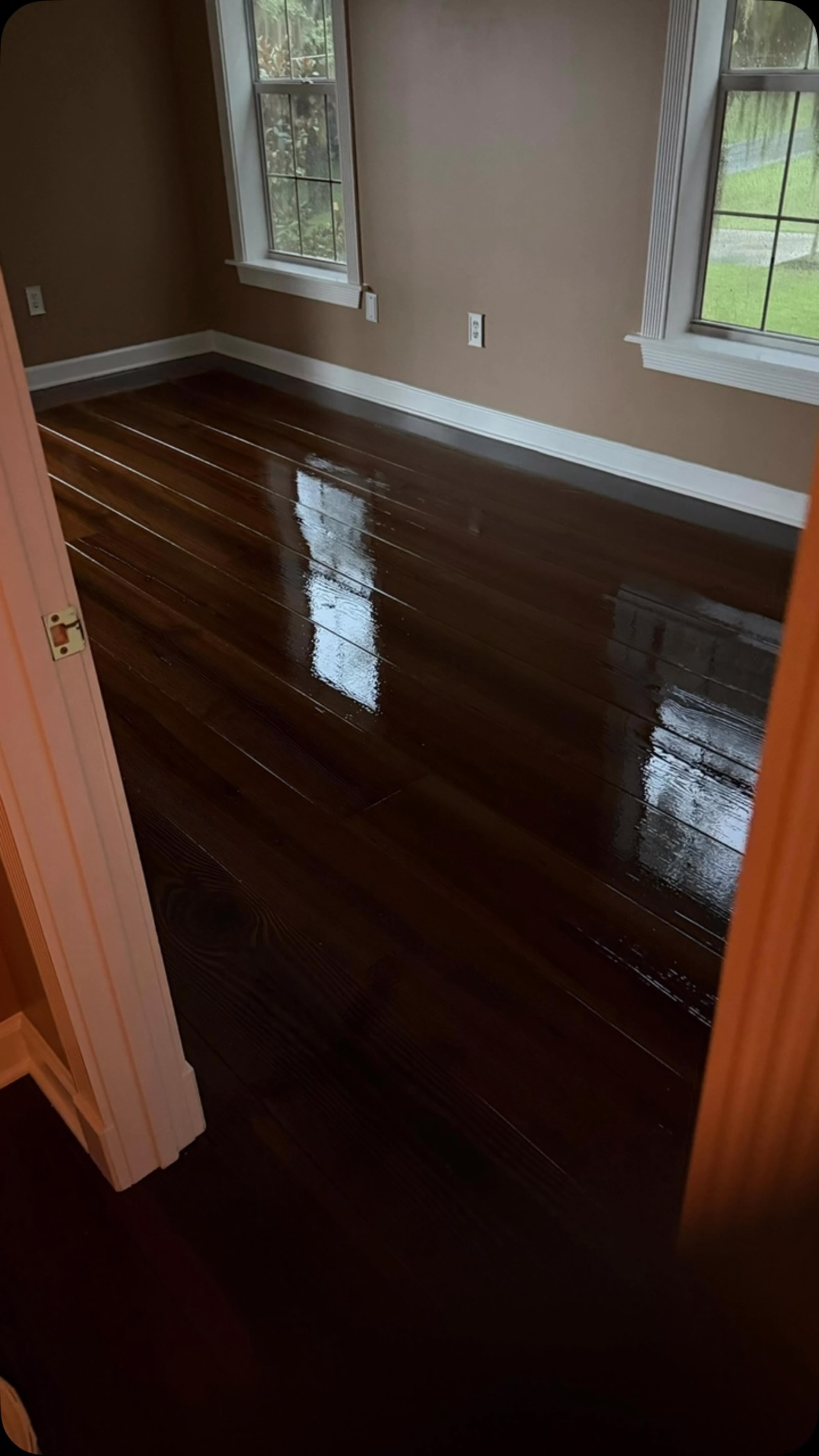 Stained Pine with an Oil Based Semi-gloss refinish😍