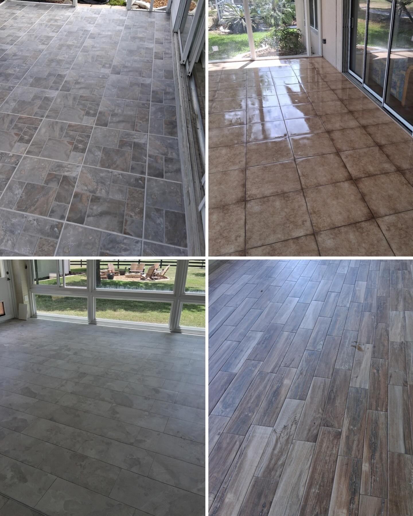 Peak patio tile season is here and here are just a few patio/Florida rooms we completed over the last couple weeks. Give us a call if you are ready to update your outdoor space.