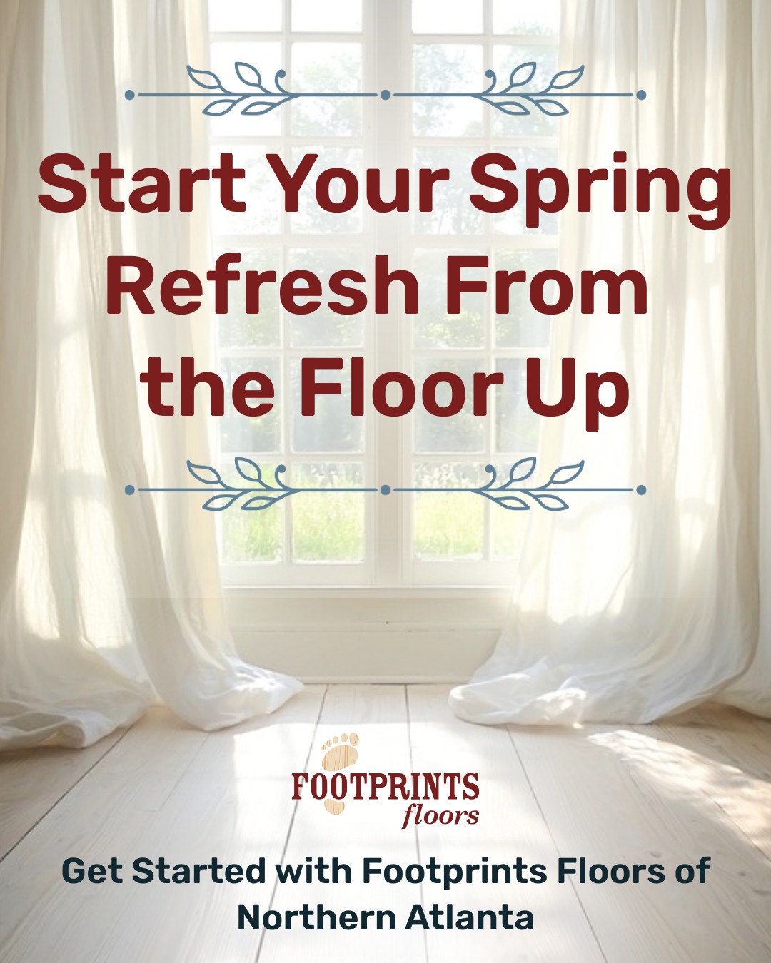 🌼Spring is the perfect time to refresh your home from the ground up 

As you tackle seasonal cleaning, don't forget to take a closer look at your floors. Scratches, dull finishes, and outdated material can diminish your home's beauty.

At Footprints Floors of Northern Atlanta, we can help homeowners with:

🌸 Refinishing worn hardwood
🌸 Replacing or updating stairs and trim
🌸 Installing new hardwood, tile, or stone flooring

Contact us today at 770-790-4442 for a free estimate!

