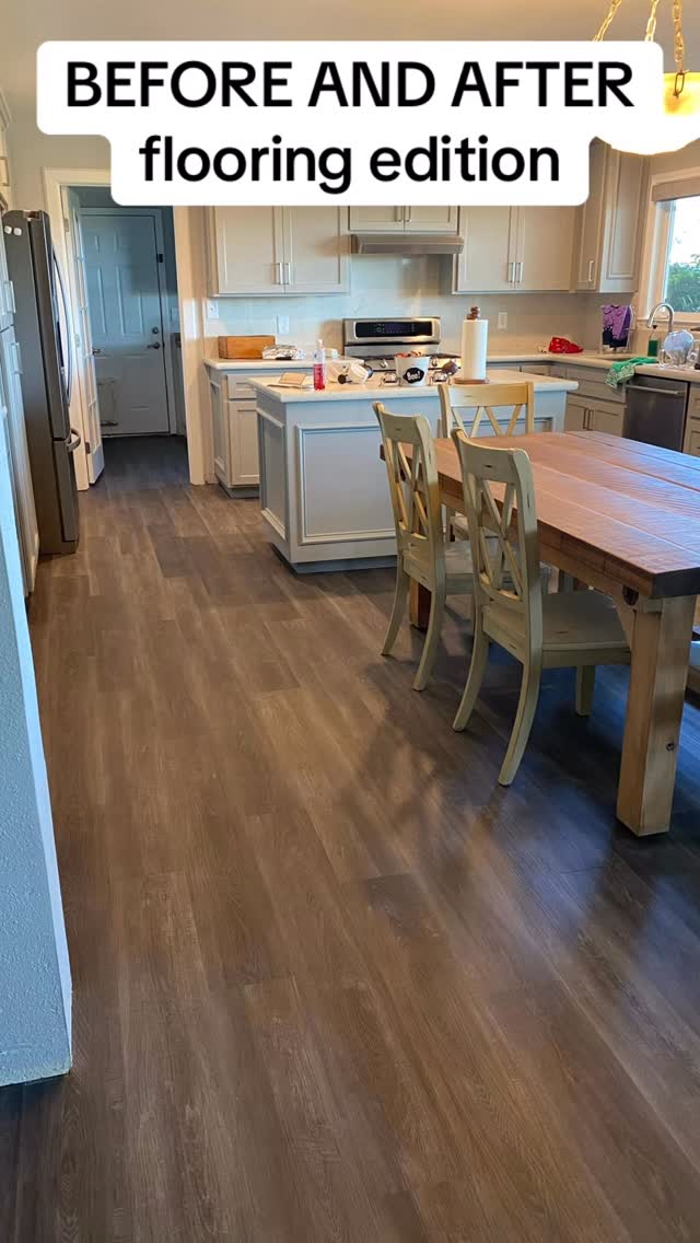 Nee LVP for this kitchen!  Looking Slick 😎

