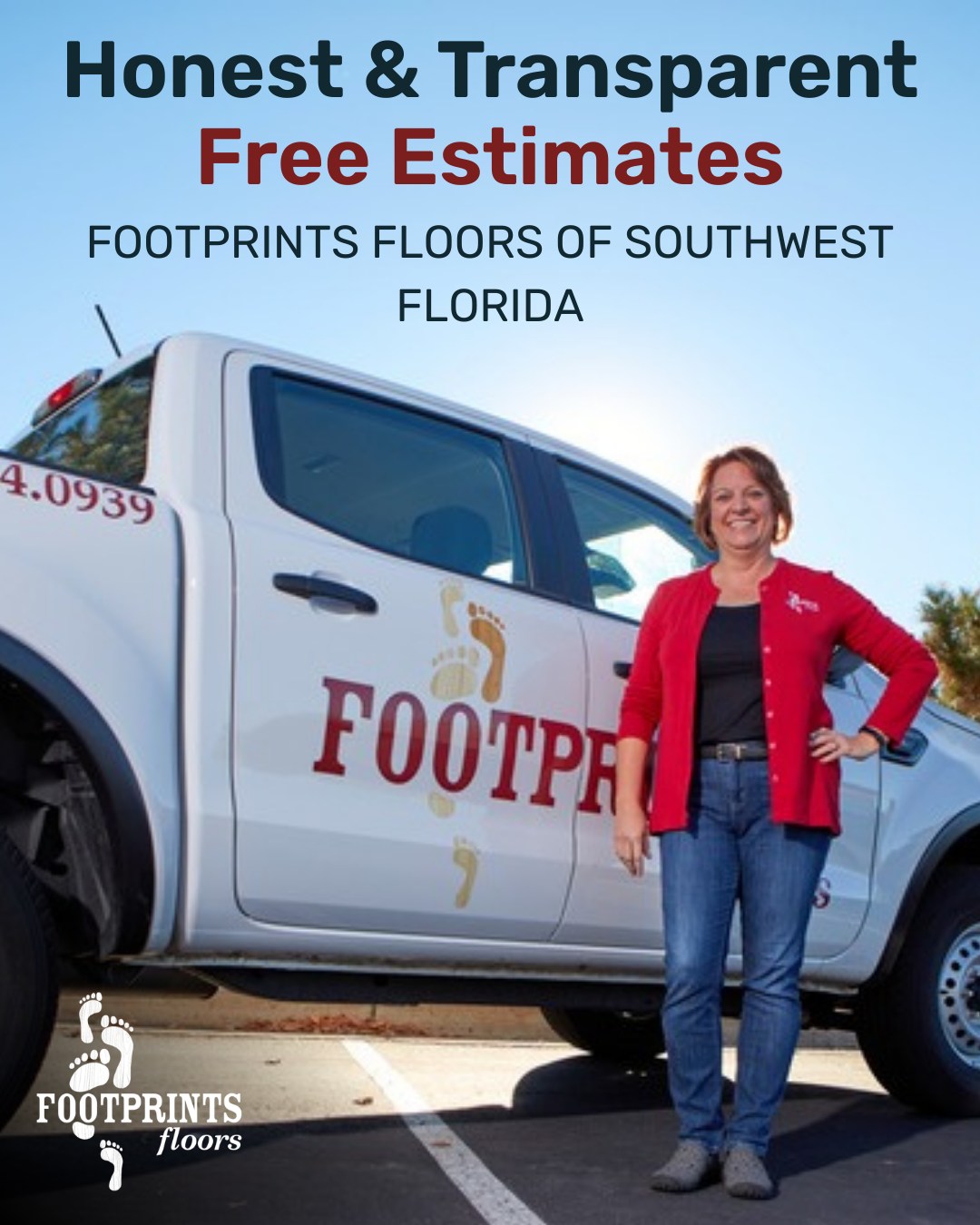 Flooring projects are a big investment, which is why you deserve to know exactly how your cost is calculated. 

At Footprints Floors of Southwest Florida, we use these general guidelines for our flooring estimates:

✅ The material you select
✅ The complexity of installation
✅ The condition of your subfloor
✅ Prep work and labor requirements
✅ The total square footage of the space

Every project is unique, however, and additional factors may affect your final cost. We provide clear estimates that account for every detail, so you'll always know what you're paying for and why. 

Footprints is committed to honest service, clear communication, and making sure you feel confident before any work begins. That's what makes us a step above the rest. 👣

Schedule your free estimate today!

