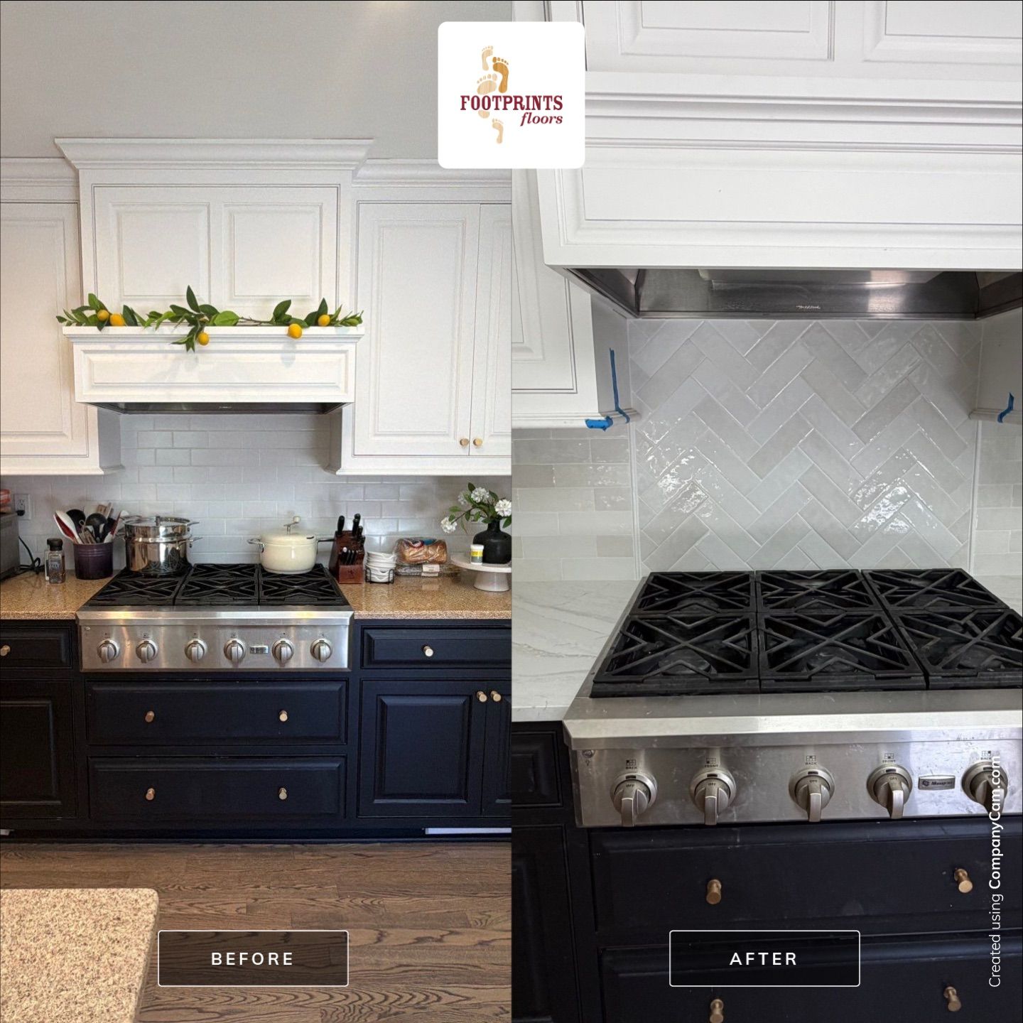 ✨ Having fun with a classic subway tile backsplash by switching it up with a herringbone pattern! ✨

Same timeless tile&hellip; completely different look. 👏
A herringbone layout adds movement, texture, and a custom feel that instantly upgrades your kitchen space while still keeping that clean subway tile style homeowners love. 🏡

Sometimes it&rsquo;s not just the tile &mdash; it&rsquo;s the pattern that makes all the difference. 🔥