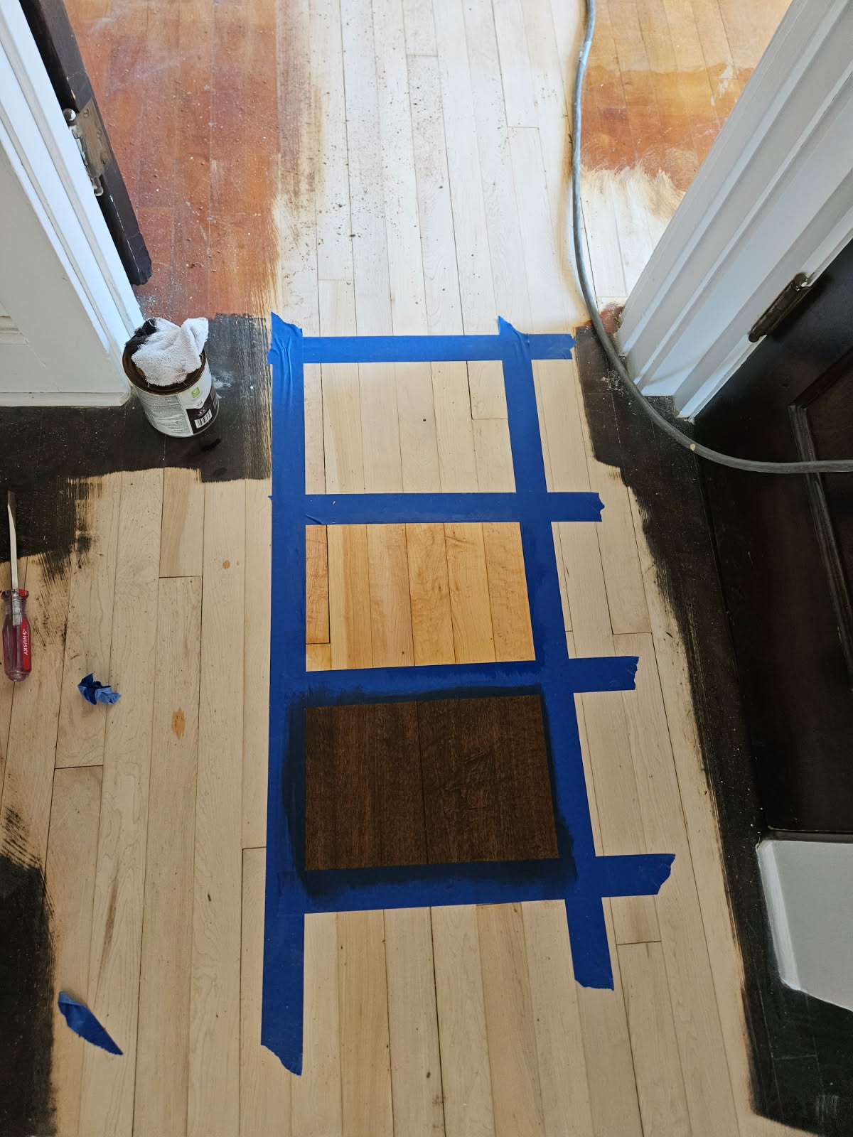 Many older maple floors have that dated orange or yellow tone. While refinishing can completely transform them, it&rsquo;s important to know that maple doesn&rsquo;t accept stain like oak. Dark stains can often appear blotchy or cloudy because of maple&rsquo;s tight grain.

Our favorite options for maple are:
✨ Natural clear finish
✨ Light neutral tones that minimize the orange while showcasing the wood&rsquo;s natural beauty

We&rsquo;ll help you choose a finish that looks beautiful and works with your specific floor.

Thinking about refinishing? We&rsquo;d be happy to provide a free consultation and show you samples before you decide.