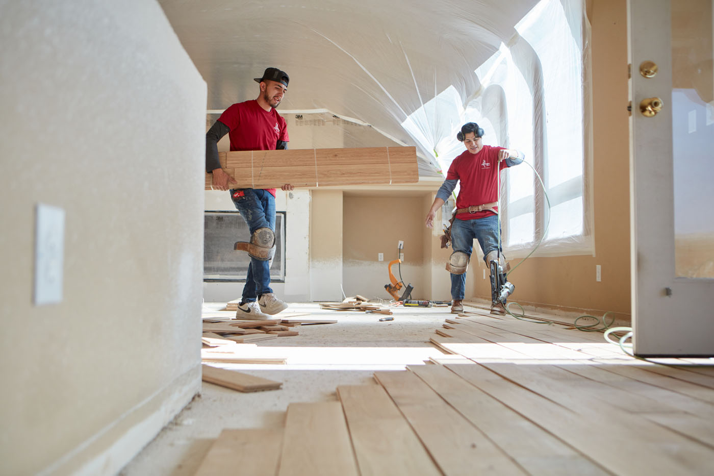 Footprints Floors experts during a floor installation in Reno-Sparks Metro, NV.