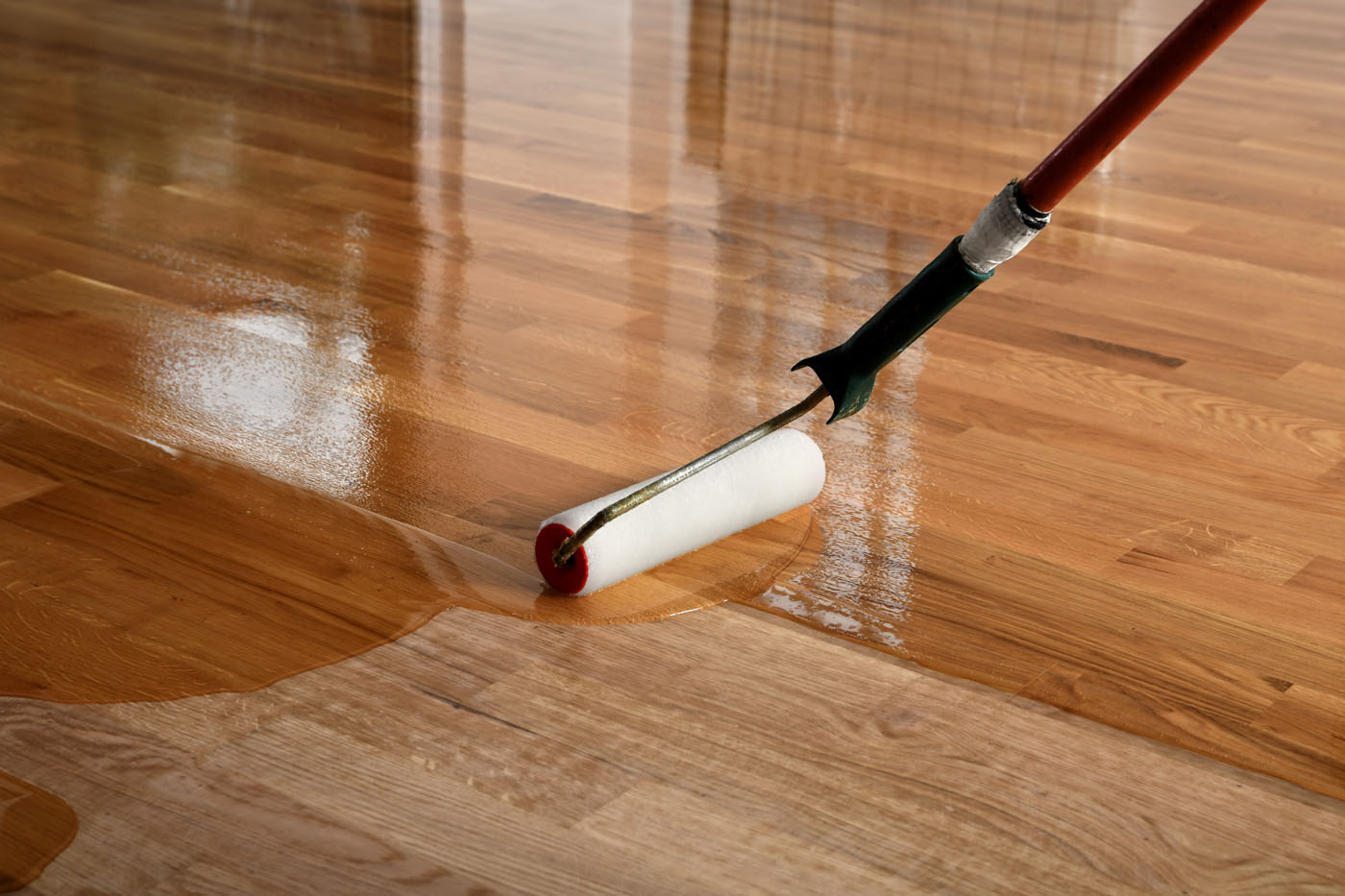 A floor refinishing roller - book your free estimate with Footprints Floors for your hardwood floor refinishing in Reno-Sparks Metro, NV.